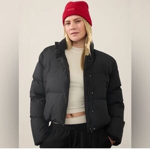 NWT Athleta Summit Cropped Puffer/ Black